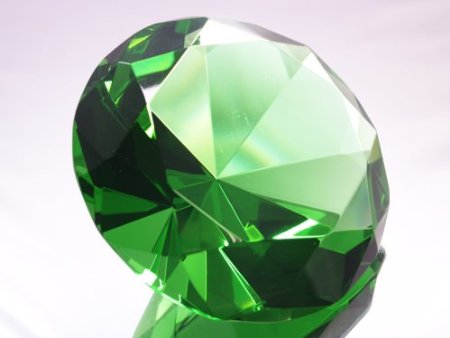 100mm Emerald Crystal Diamond Jewel Paperweight (Kryptonite Diamond)